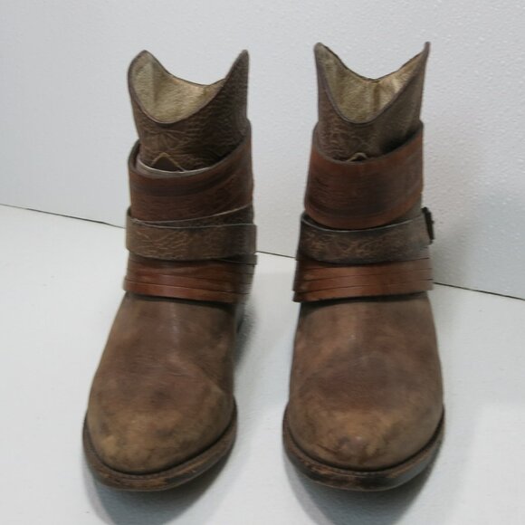 Freebird by Steven Nubuck Oil Tanned Nubuck Leather Booties Women's Boots Sz 7 - Picture 5 of 6